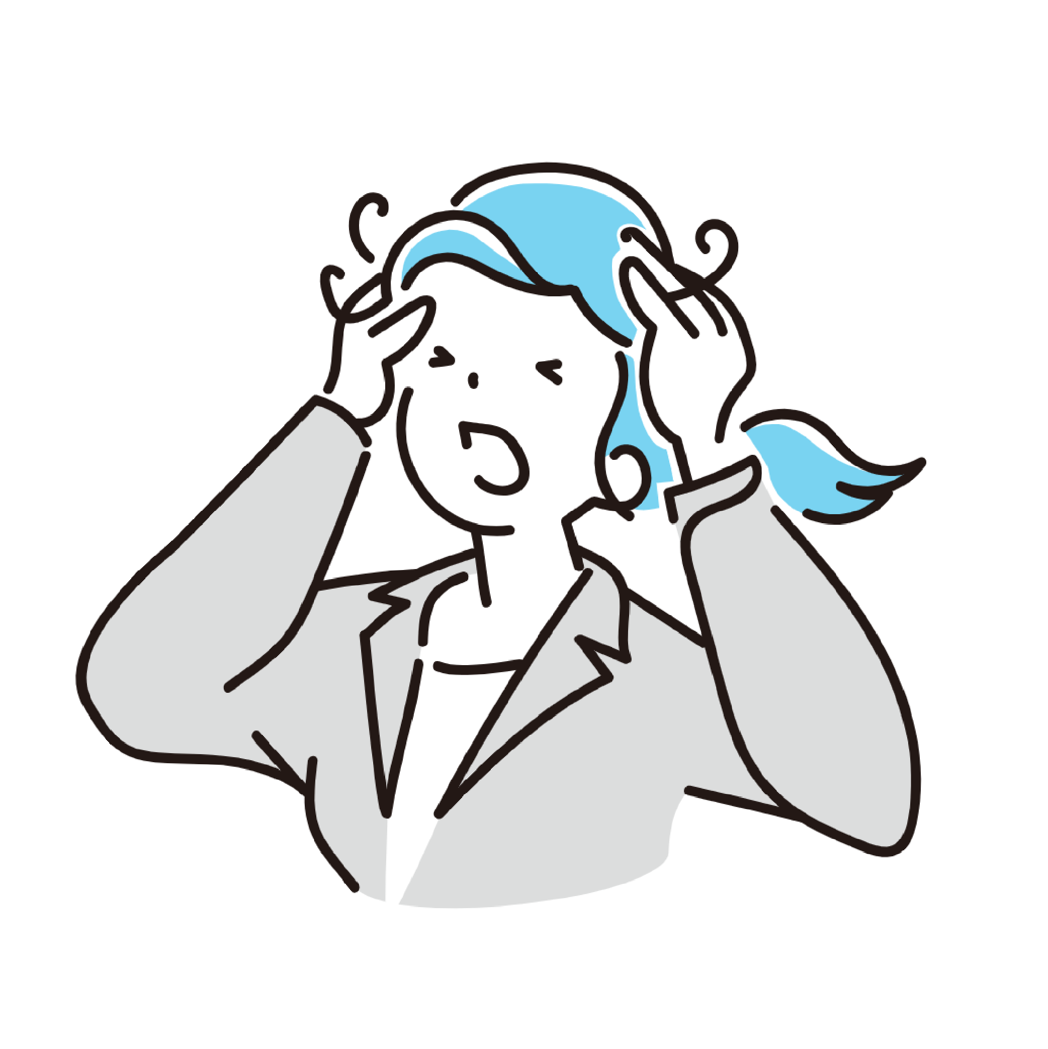 困っている人のイラスト3
