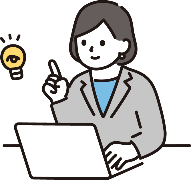 問題解決している女性のイラスト