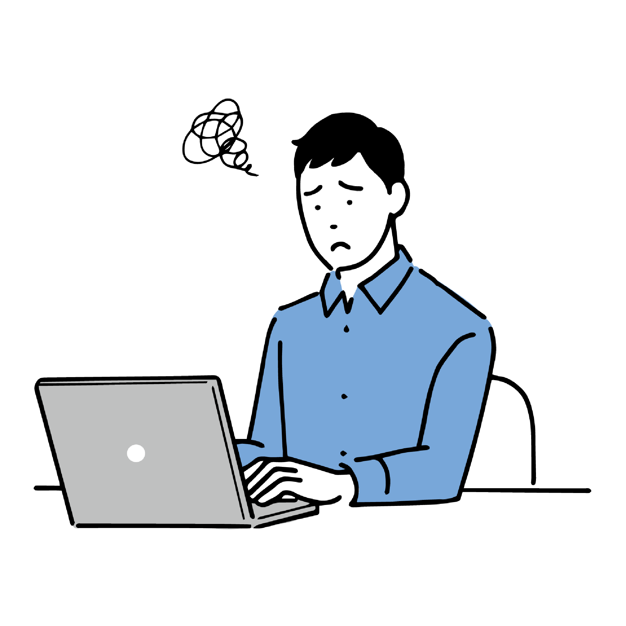困っている人のイラスト1
