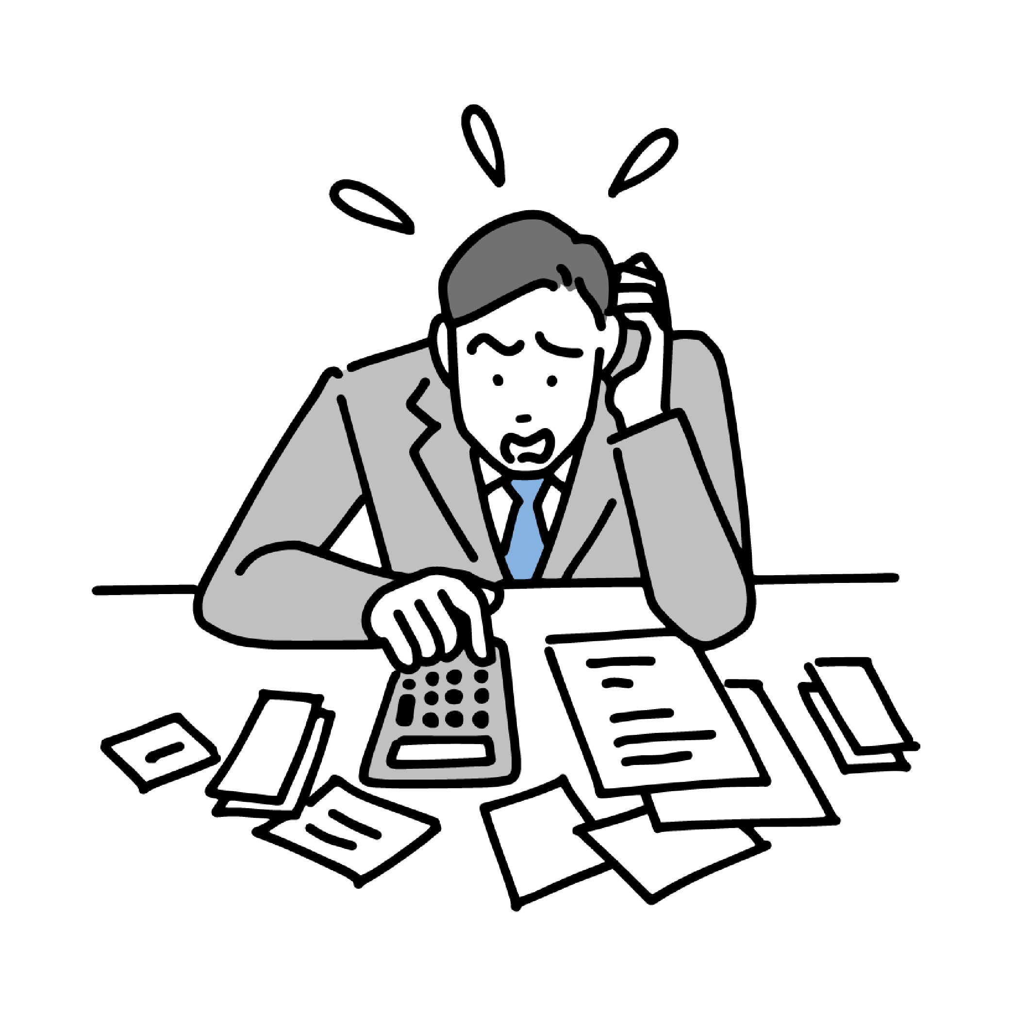 困っている人のイラスト3